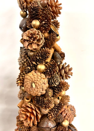 Natural pinecone tree decoration