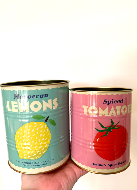 Lemon/Tomato storage tins