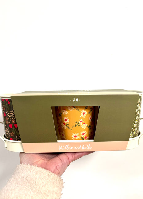 Willow & Belle herb tray 3 pots set