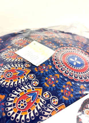 Peacock pouffe/cushion