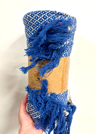 Blue throw