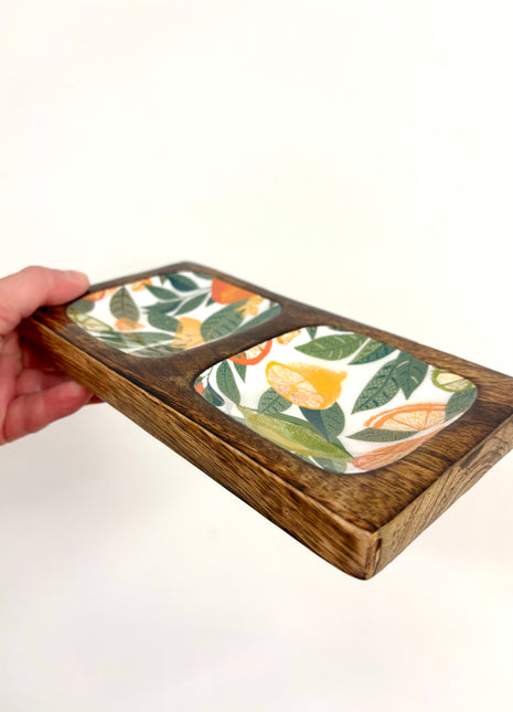 Citrus compartment tray white
