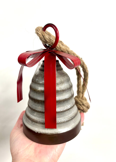 Metal bell with rope hanger