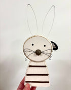 Wooden rabbit ornament
