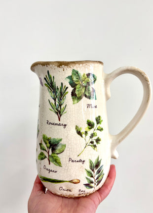Herb decorative jug