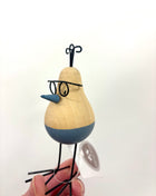 Standing rustic blue bird