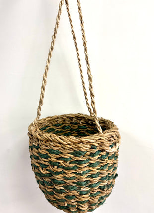 Green hanging basket