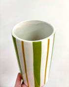 Stripe green vase