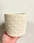 White heart plant pot medium
