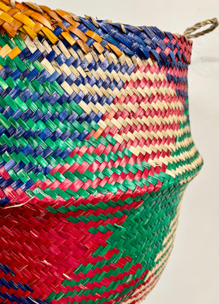 Large rainbow Seagrass basket