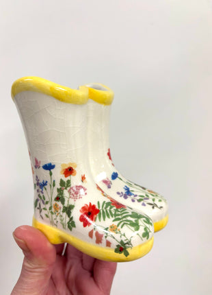 Floral mini wellies