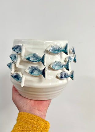 3D fish plant pot