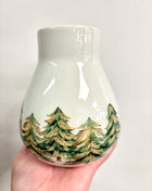 Winter forest vase