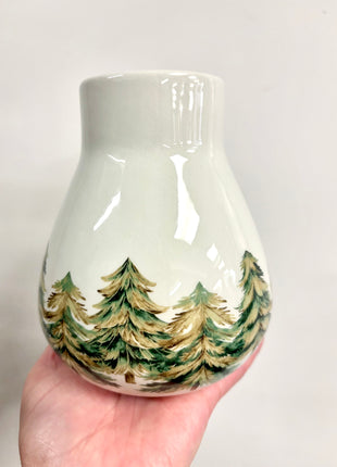 Winter forest vase