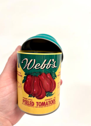 Tomato tin blue lid