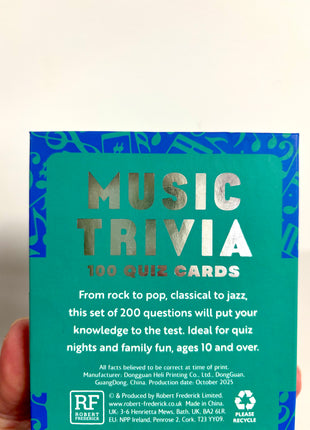 Music Trivia Cards