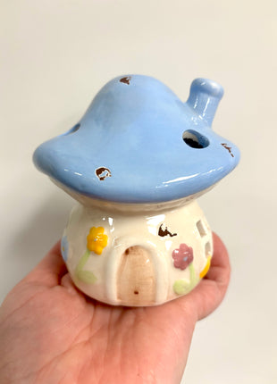 Mushroom house blue