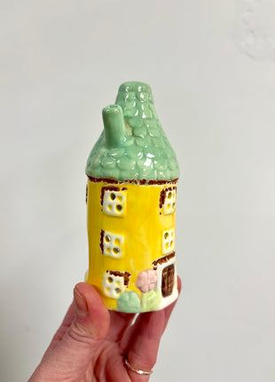 Yellow house ornament