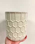 Honeycomb white planter