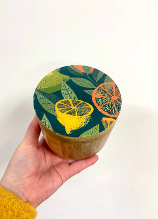 Citrus storage jar dark small