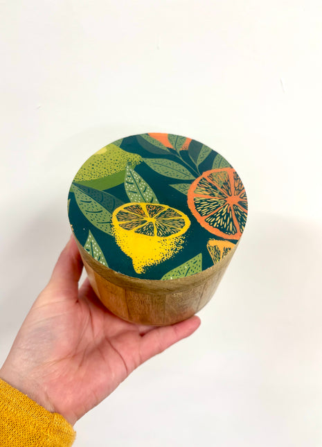 Citrus storage jar dark small