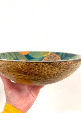 Citrus serving bowl dark