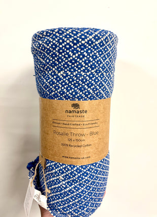 Blue throw