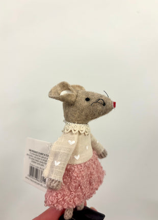 Pink felt mouse