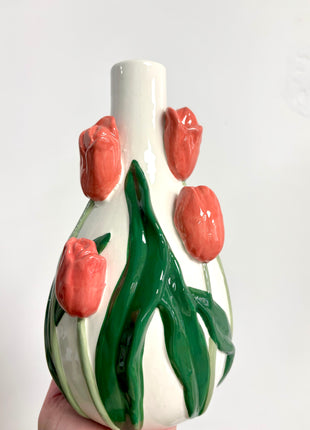 Tulip Red vase