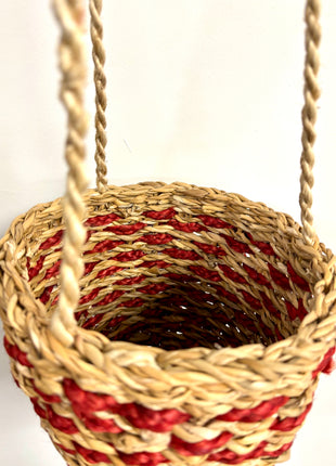 Red hanging basket