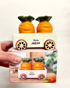 Carrot salt and pepper shakers