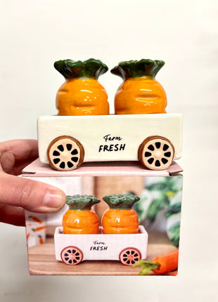 Carrot salt and pepper shakers