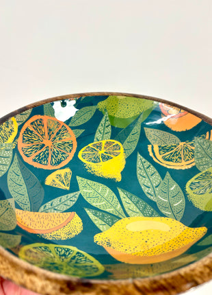 Citrus serving bowl dark