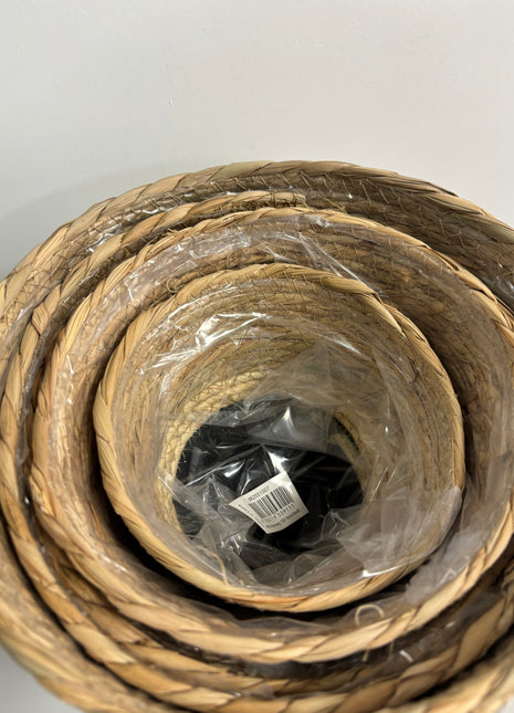 Woven pots - set of 5