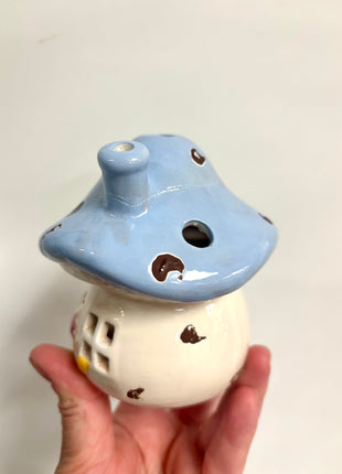 Mushroom house blue