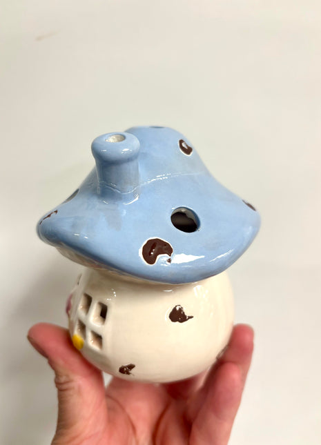 Mushroom house blue