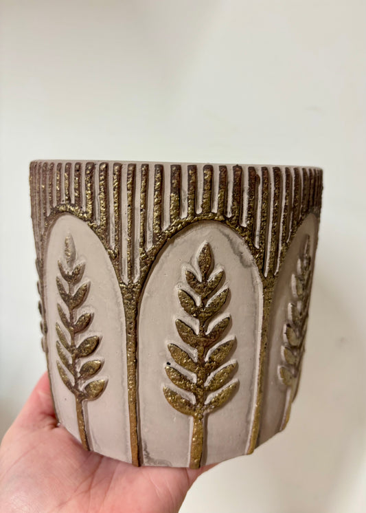 Leaf design pot small