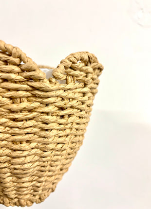 Natural wicker set of 3 pots