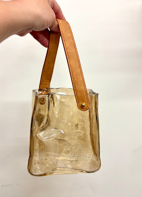 Glass bag vase