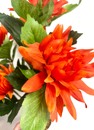 Faux Red Dahlia