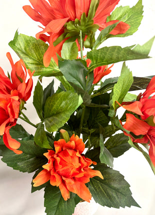 Faux Red Dahlia