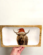 Highland cow tray