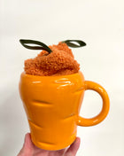 Carrot shaped mug with socks