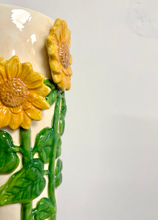 Sunflower 2 stem vase
