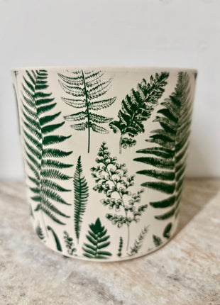 Green leaf pot large