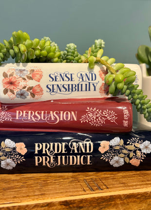 Stacked Jane Austen Book Planter