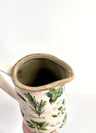 Herb decorative jug