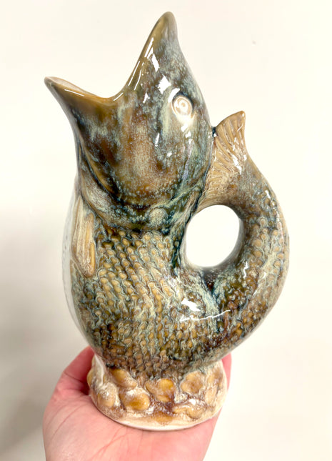 Two tone fish vase