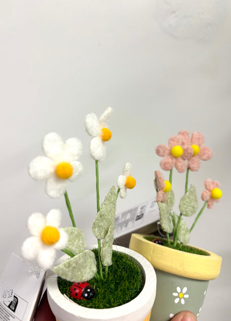 Fabric potted flowers