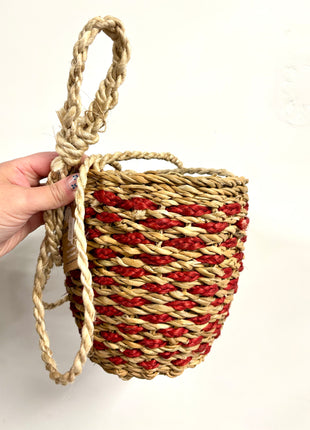 Red hanging basket